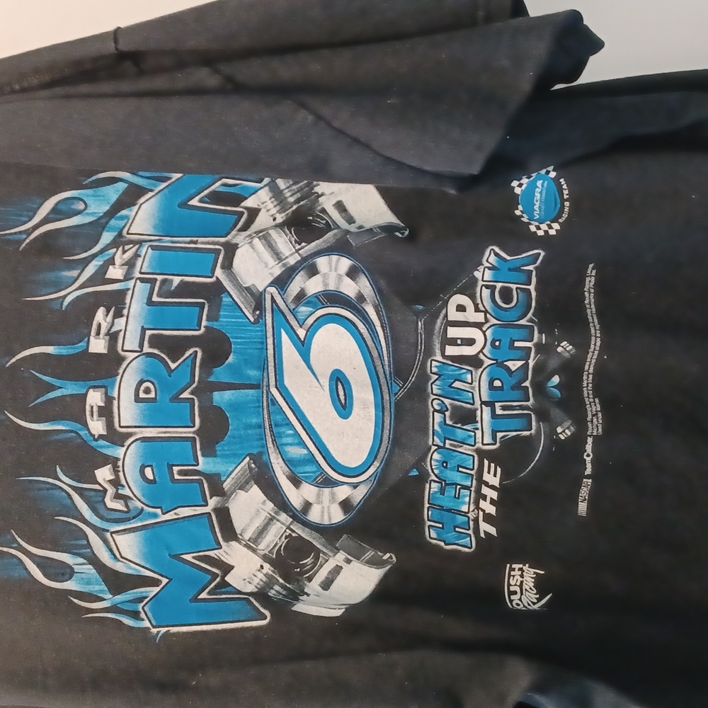 NASCAR Mark Martin vintage tee 2xl Gildan racing shirt roush racing black blue